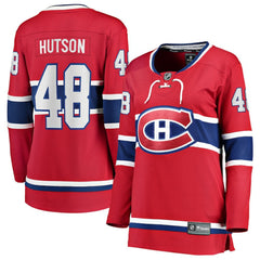NHL Red Lane Hutson Montreal Canadiens Fanatics Women's Home Breakaway Player Jersey