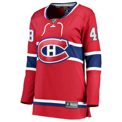 NHL Red Lane Hutson Montreal Canadiens Fanatics Women's Home Breakaway Player Jersey