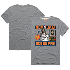 NBA Jalen Brunson New York Knicks Homage Unisex NBA Jam Tri-Blend T-Shirt