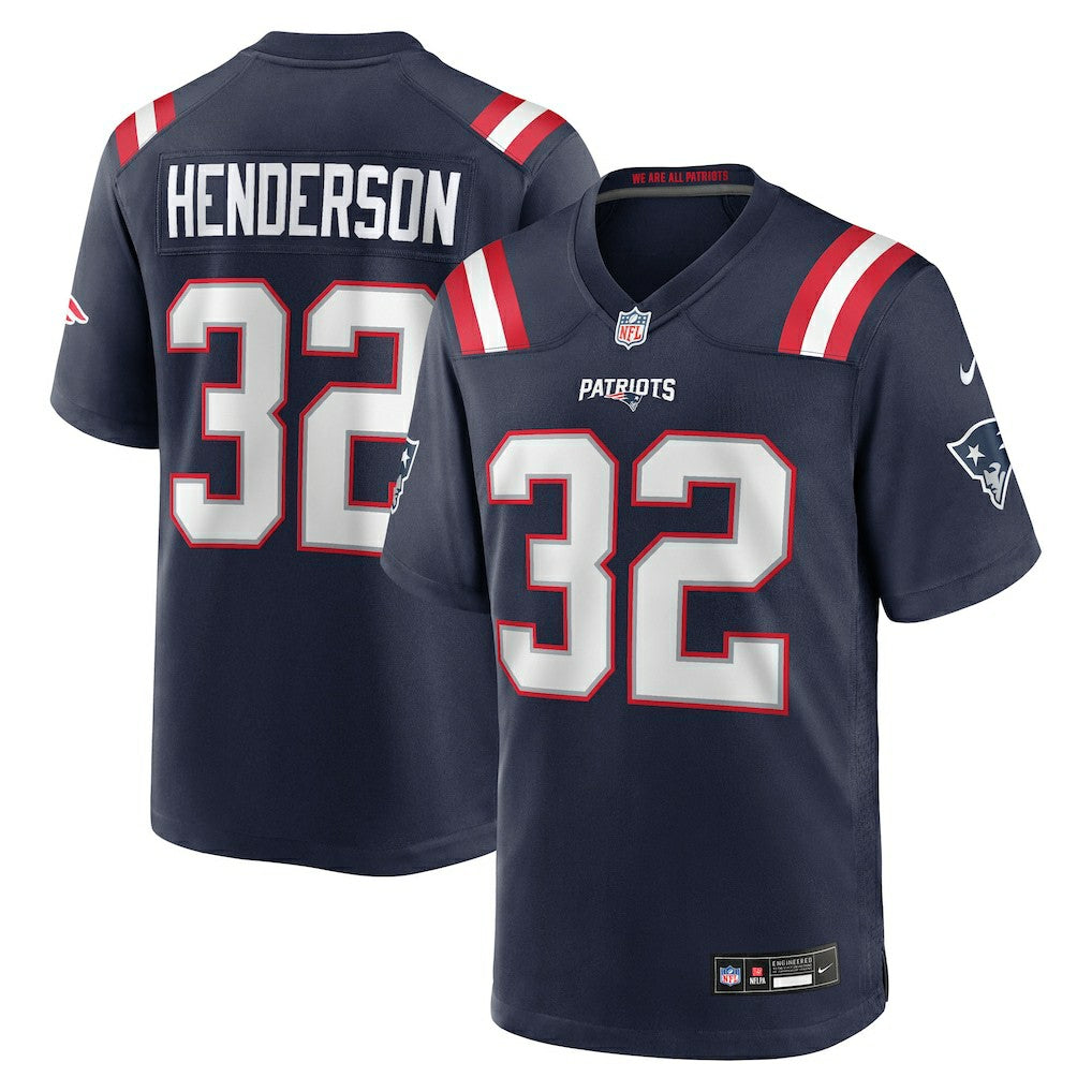 TreVeyon Henderson  2025 NFL Draft Game Jersey - New England Patriots