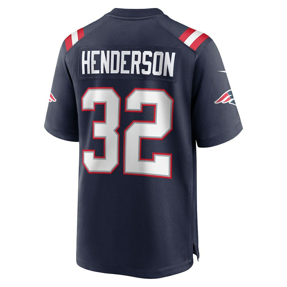 TreVeyon Henderson  2025 NFL Draft Game Jersey - New England Patriots