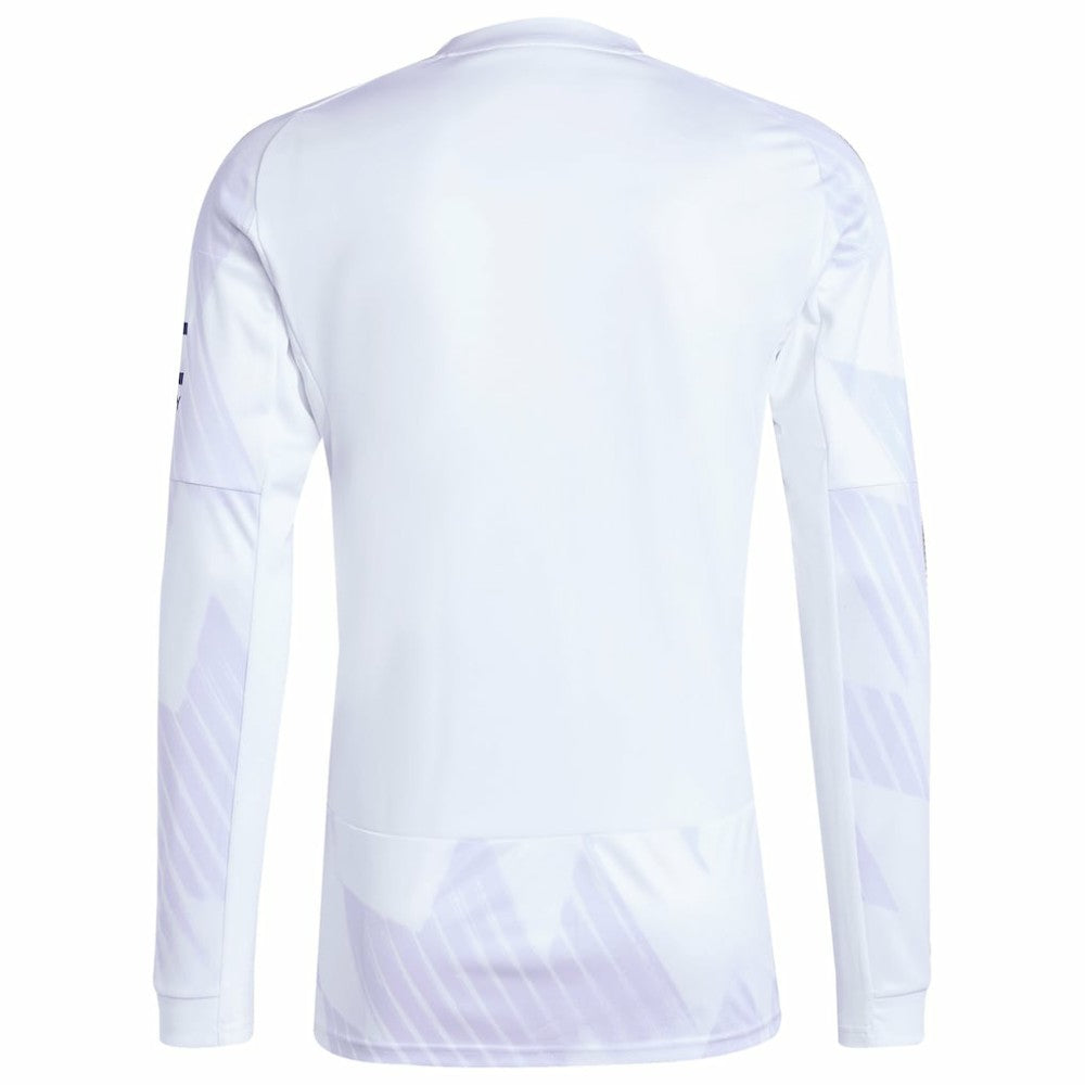Manchester United 2025/26 Away Replica Long Sleeve Jersey - Adidas White