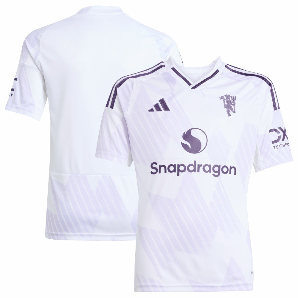 Manchester United Youth 2025/26 Away Replica Jersey - Adidas White