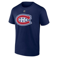 NHL Navy Ivan Demidov Montreal Canadiens Fanatics Authentic Stack Name & Number T-Shirt