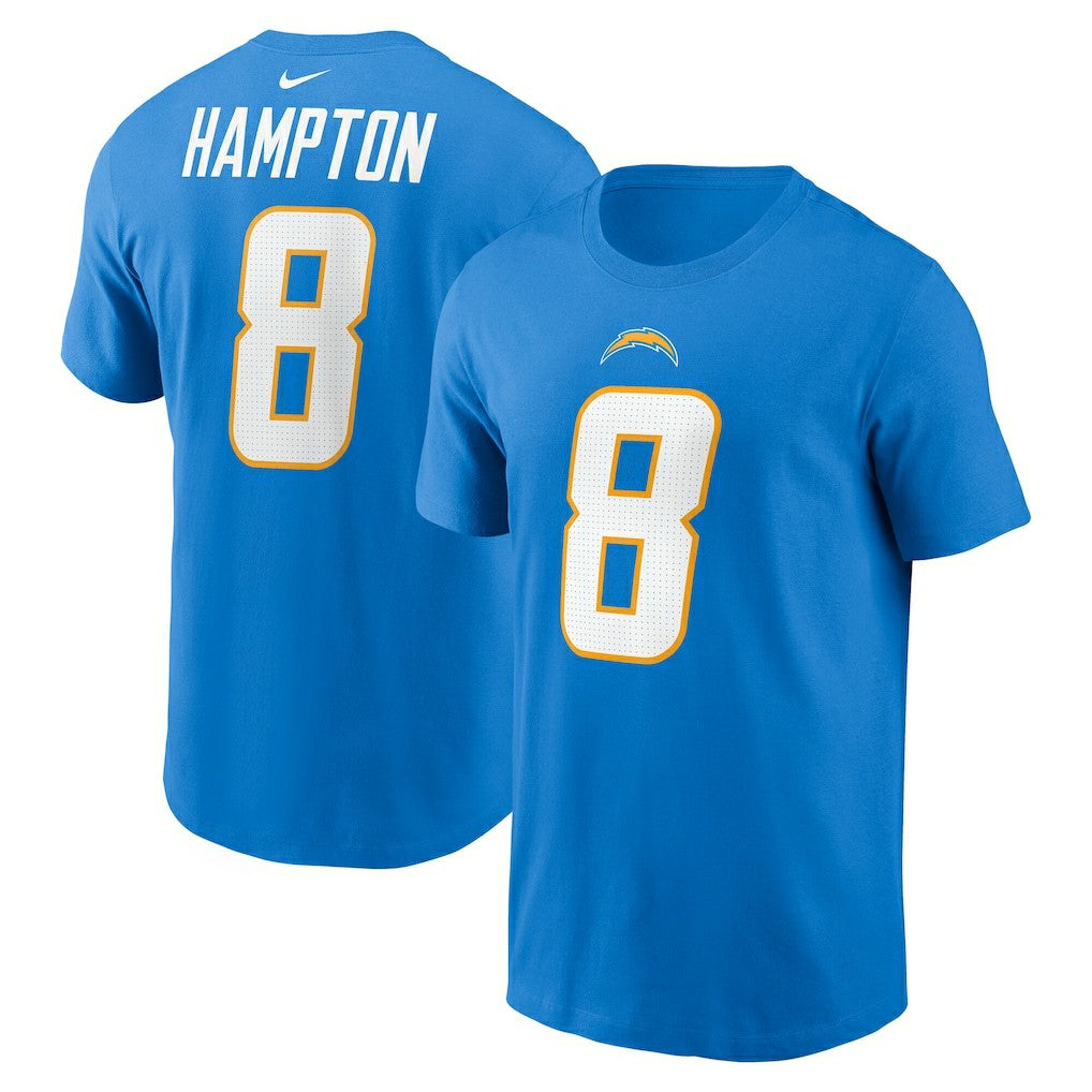 Omarion Hampton  Name & Number T-Shirt - Los Angeles Chargers