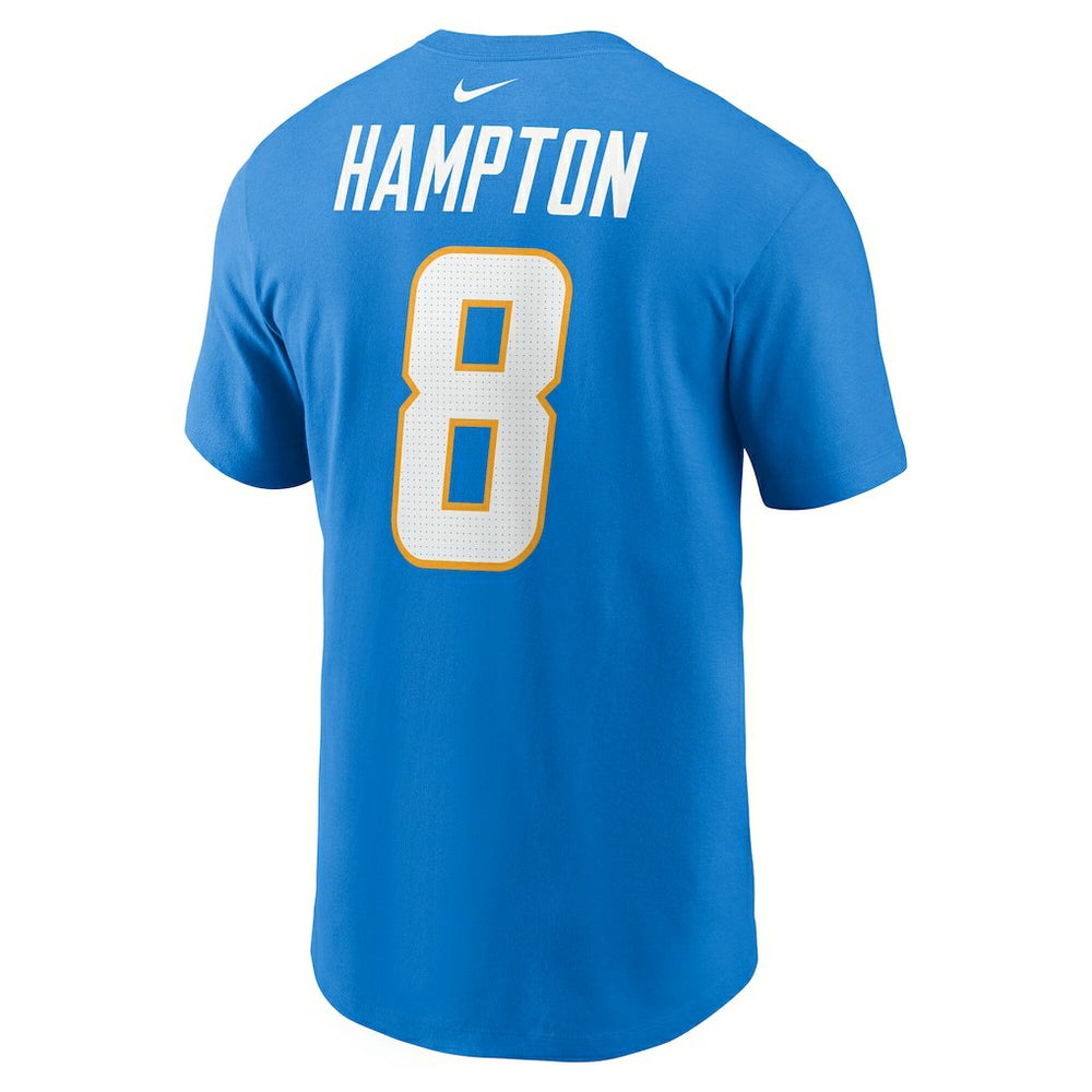 Omarion Hampton  Name & Number T-Shirt - Los Angeles Chargers
