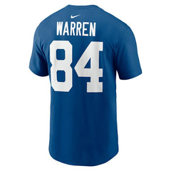 Tyler Warren  Name & Number T-Shirt - Indianapolis Colts