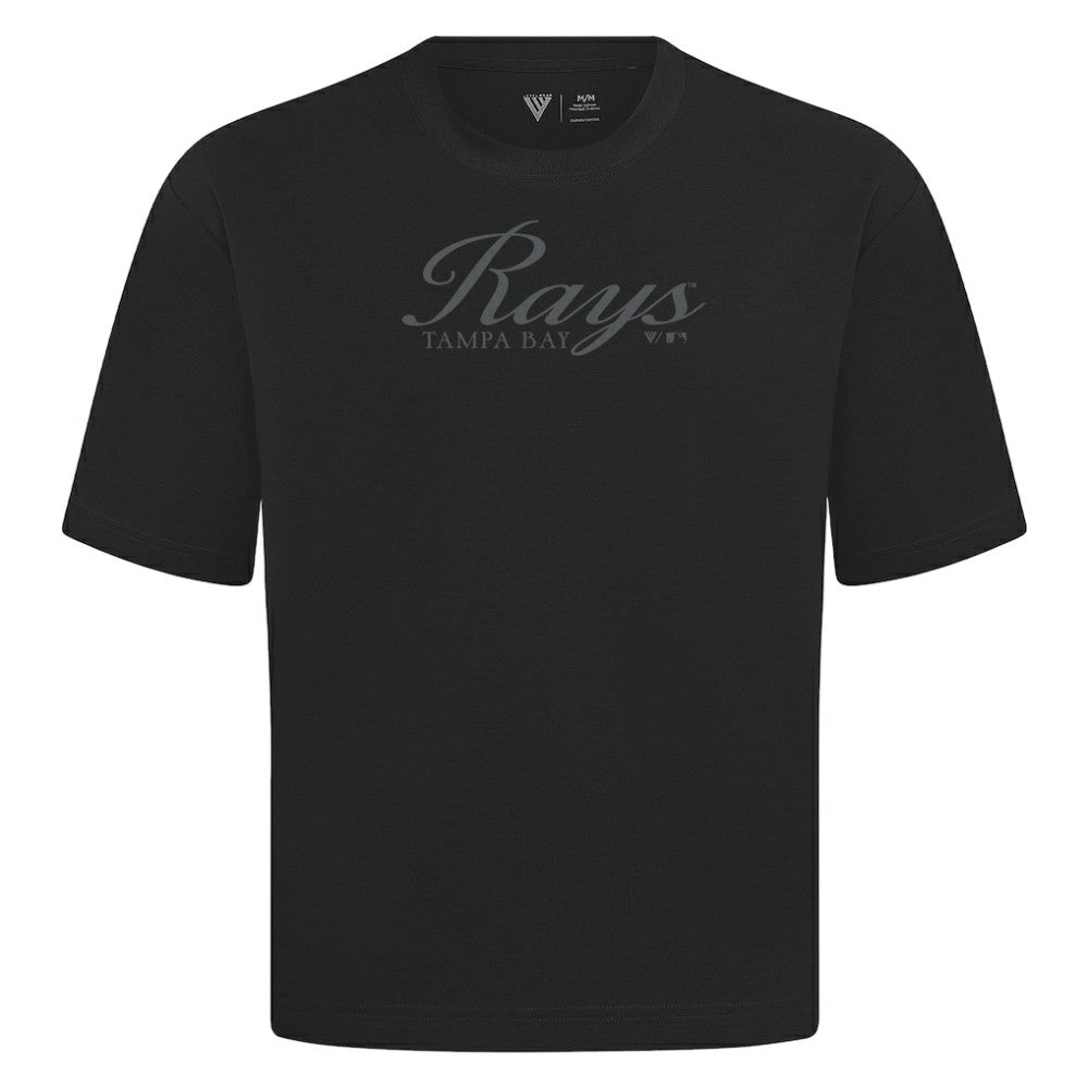 MLB Tampa Bay Rays Levelwear Ethereal Oversized Luxe Signature Knit T-Shirt