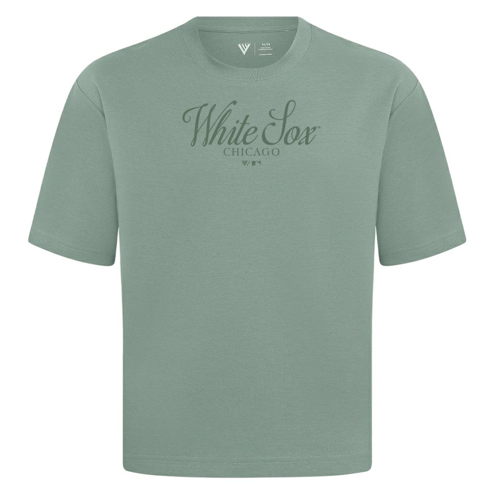 MLB Chicago White Sox Levelwear Ethereal Oversized Luxe Signature Knit T-Shirt