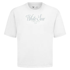 MLB Chicago White Sox Levelwear Ethereal Oversized Luxe Signature Knit T-Shirt