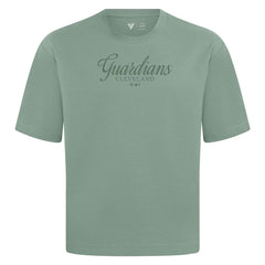 MLB Cleveland Guardians Levelwear Ethereal Oversized Luxe Signature Knit T-Shirt