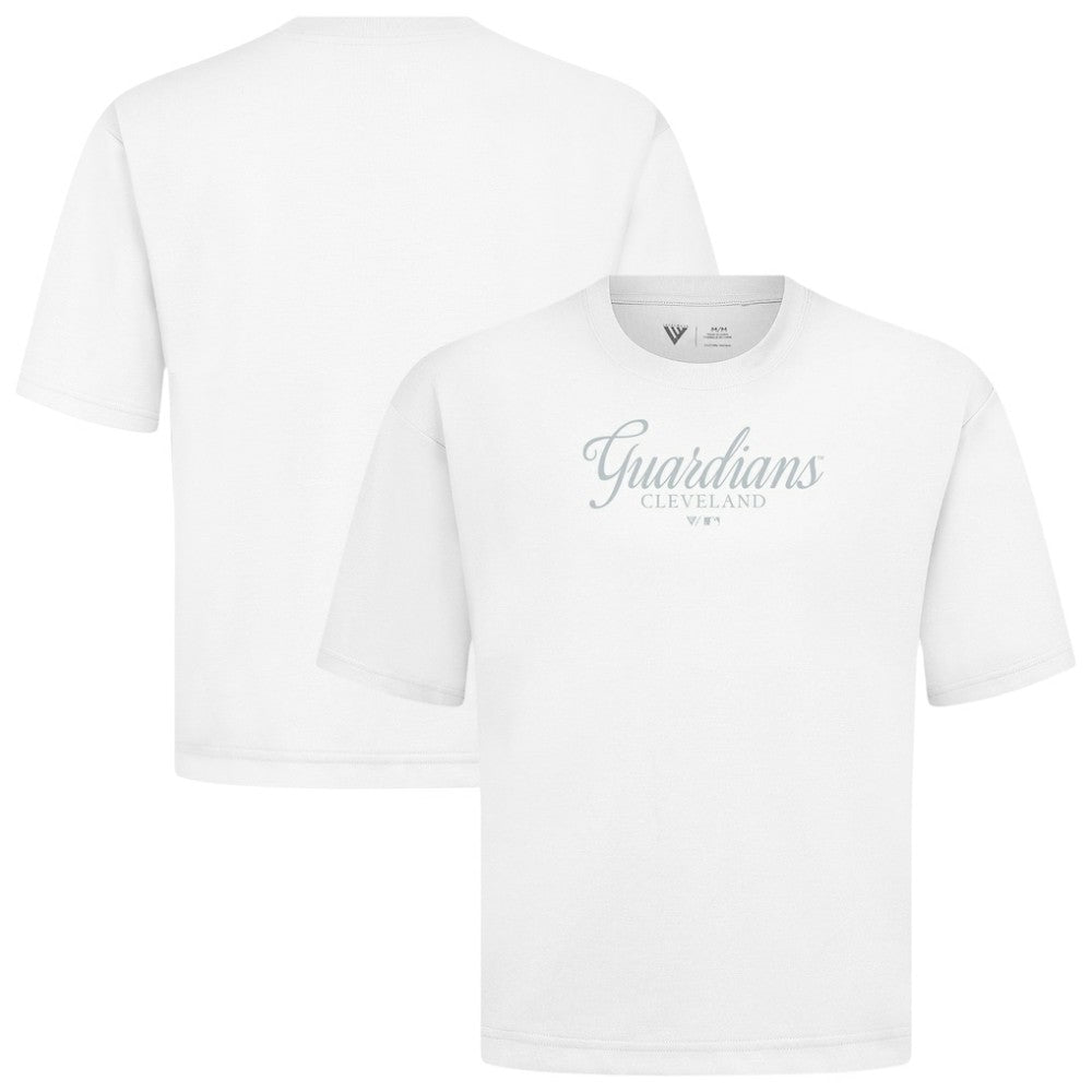 MLB Cleveland Guardians Levelwear Ethereal Oversized Luxe Signature Knit T-Shirt