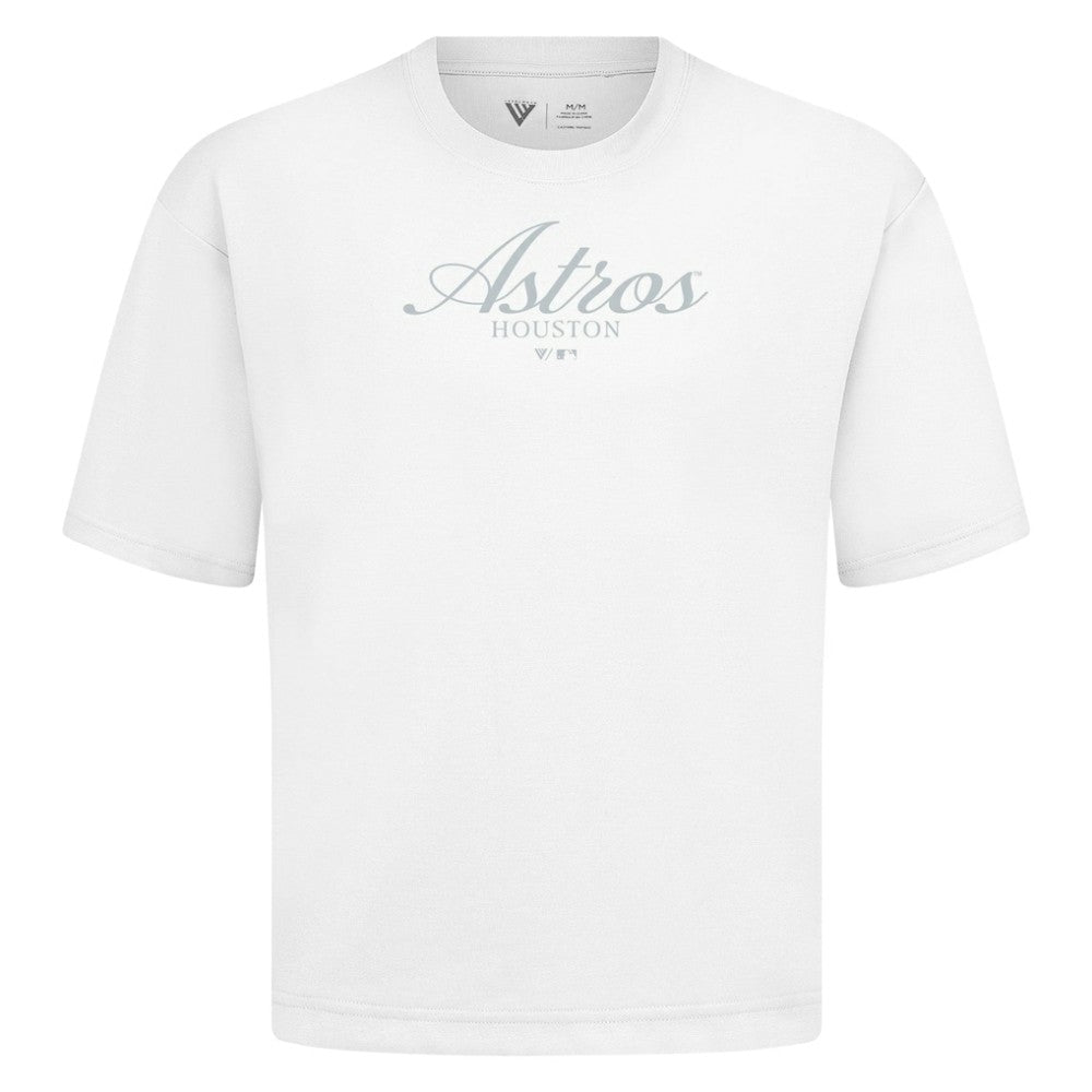 MLB Houston Astros Levelwear Ethereal Oversized Luxe Signature Knit T-Shirt