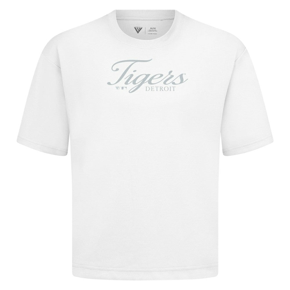 MLB Detroit Tigers Levelwear Ethereal Oversized Luxe Signature Knit T-Shirt