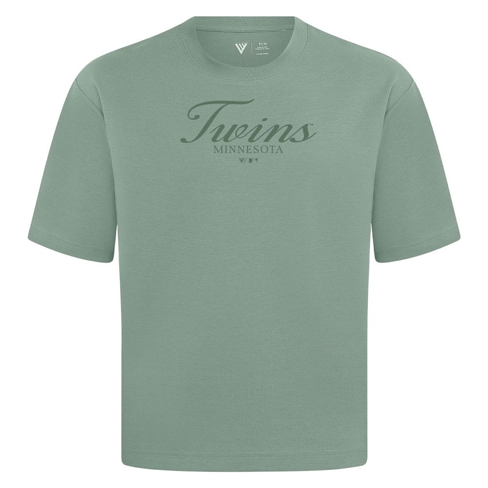 MLB Minnesota Twins Levelwear Ethereal Oversized Luxe Signature Knit T-Shirt