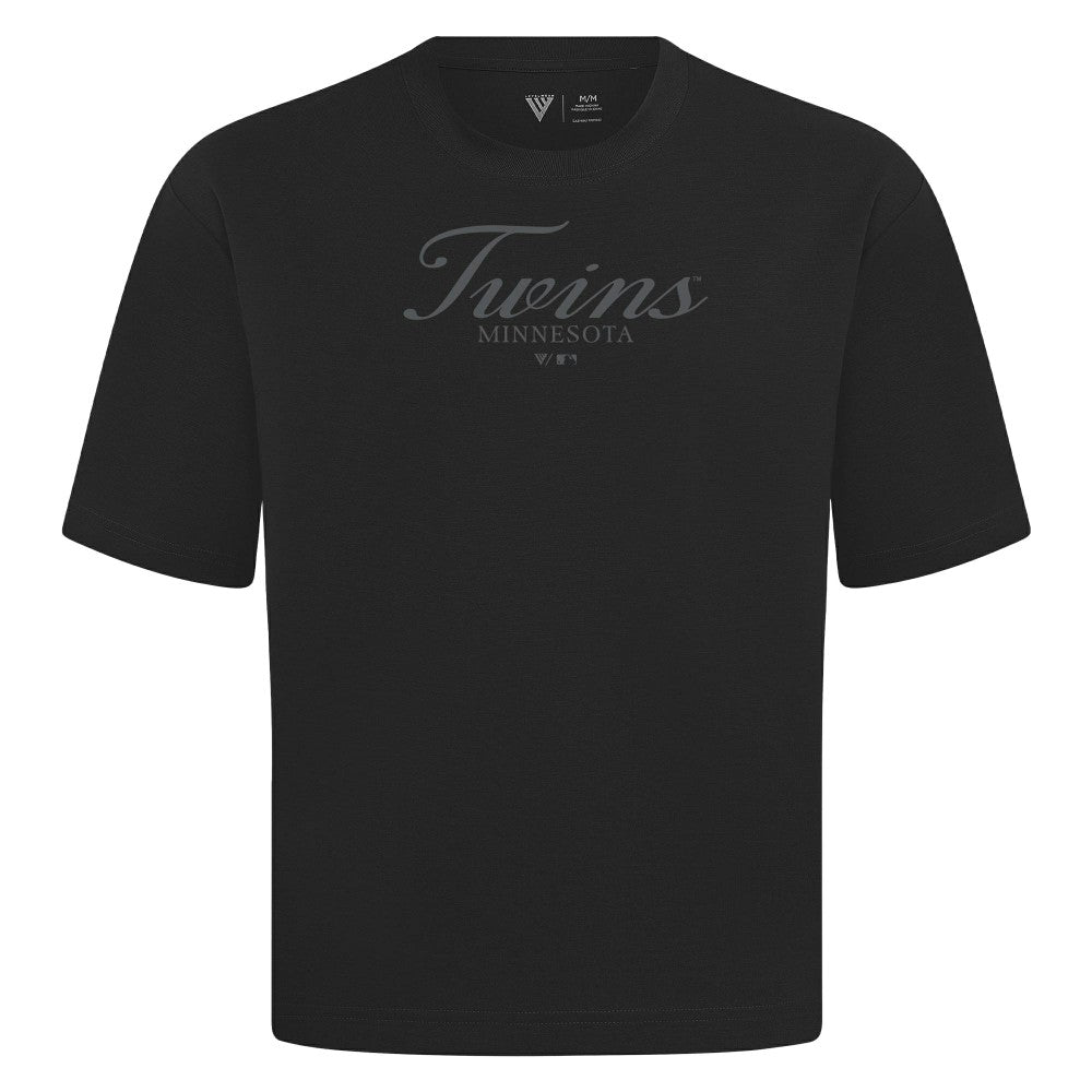 MLB Minnesota Twins Levelwear Ethereal Oversized Luxe Signature Knit T-Shirt