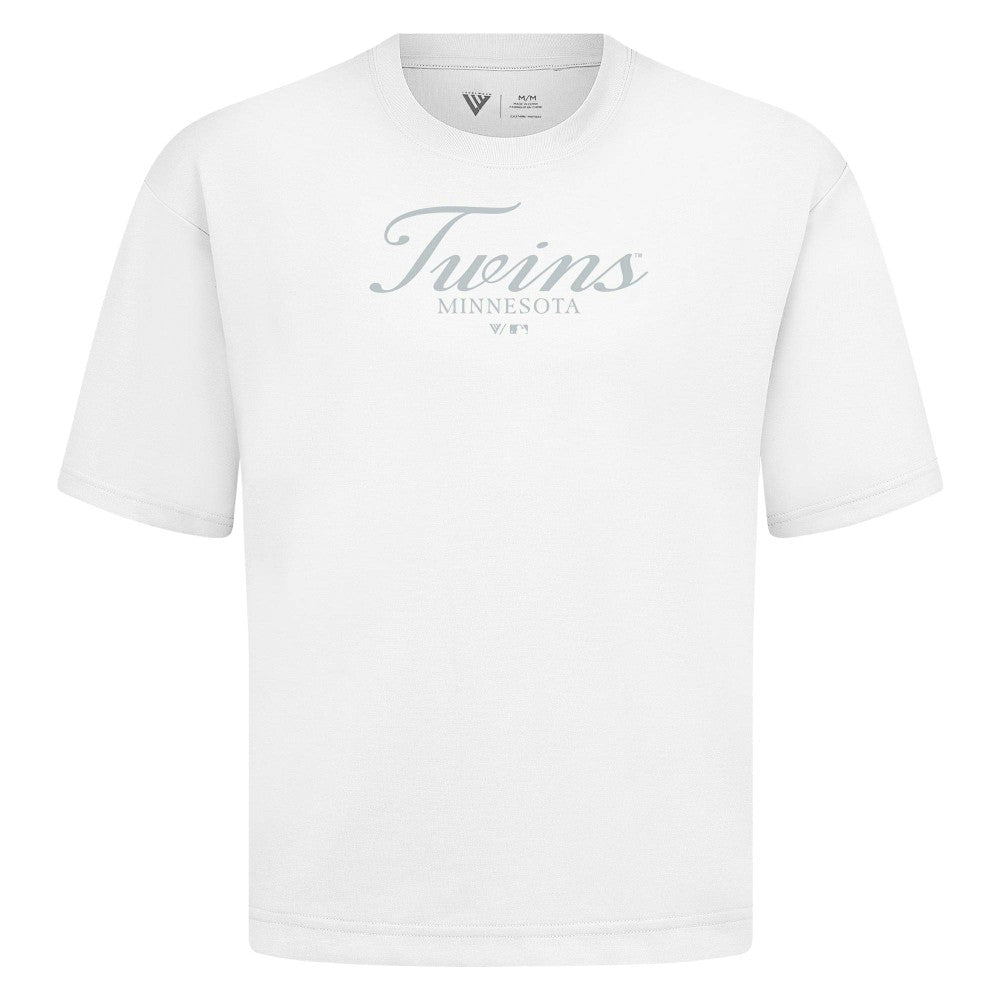 MLB Minnesota Twins Levelwear Ethereal Oversized Luxe Signature Knit T-Shirt