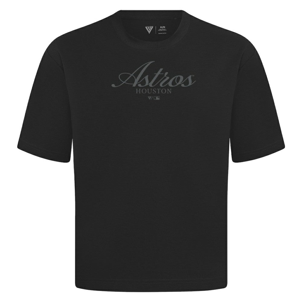 MLB Houston Astros Levelwear Ethereal Oversized Luxe Signature Knit T-Shirt