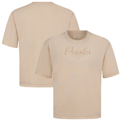 MLB Baltimore Orioles Levelwear Ethereal Oversized Luxe Signature Knit T-Shirt