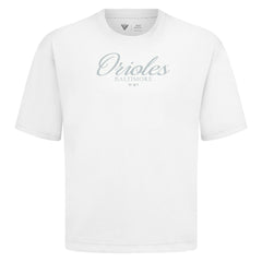 MLB Baltimore Orioles Levelwear Ethereal Oversized Luxe Signature Knit T-Shirt
