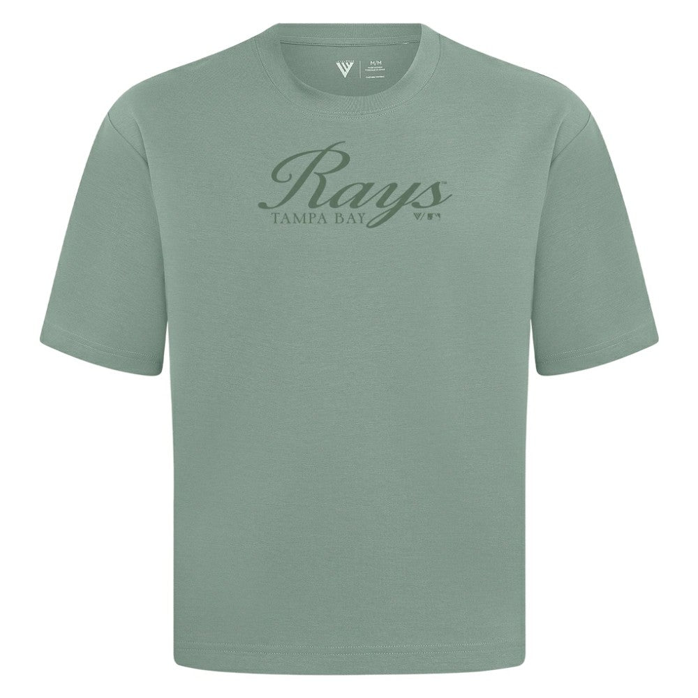 MLB Tampa Bay Rays Levelwear Ethereal Oversized Luxe Signature Knit T-Shirt