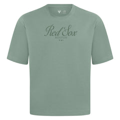 MLB Boston Red Sox Levelwear Ethereal Oversized Luxe Signature Knit T-Shirt