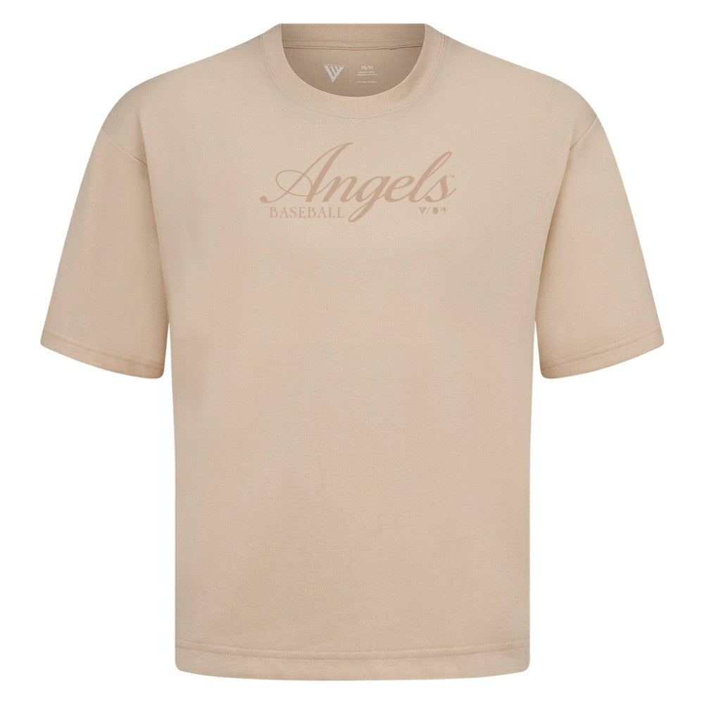 MLB Los Angeles Angels Levelwear Ethereal Oversized Luxe Signature Knit T-Shirt
