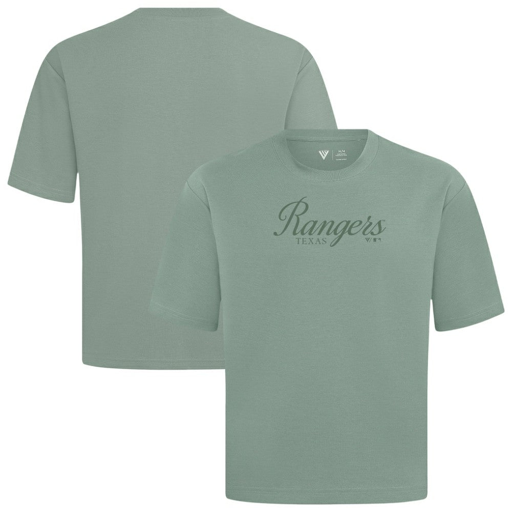 MLB Texas Rangers Levelwear Ethereal Oversized Luxe Signature Knit T-Shirt