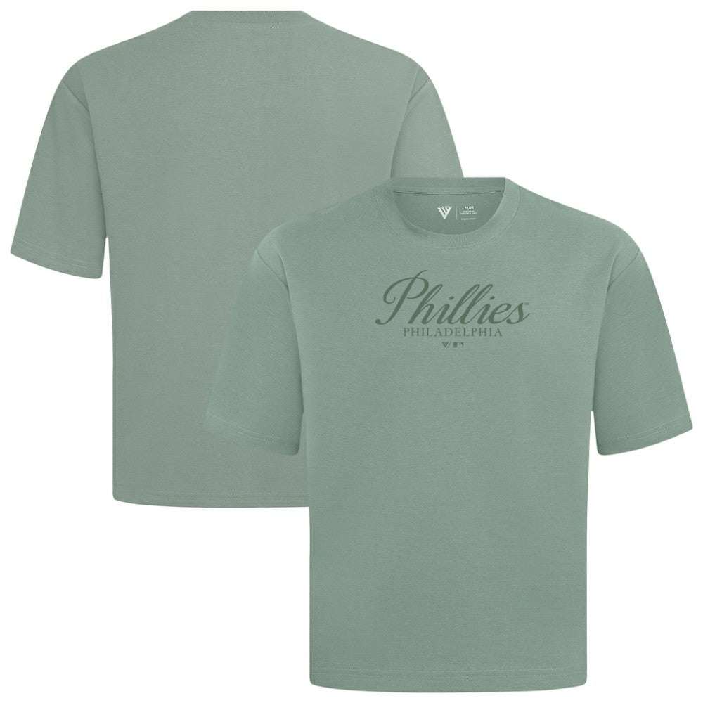 MLB Philadelphia Phillies Levelwear Ethereal Oversized Luxe Signature Knit T-Shirt