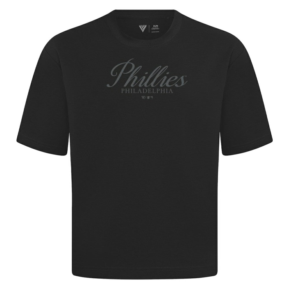MLB Philadelphia Phillies Levelwear Ethereal Oversized Luxe Signature Knit T-Shirt