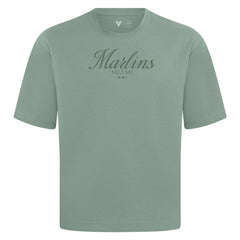 MLB Miami Marlins Levelwear Ethereal Oversized Luxe Signature Knit T-Shirt