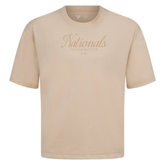 MLB Washington Nationals Levelwear Ethereal Oversized Luxe Signature Knit T-Shirt