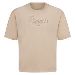 MLB Milwaukee Brewers Levelwear Ethereal Oversized Luxe Signature Knit T-Shirt
