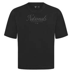 MLB Washington Nationals Levelwear Ethereal Oversized Luxe Signature Knit T-Shirt