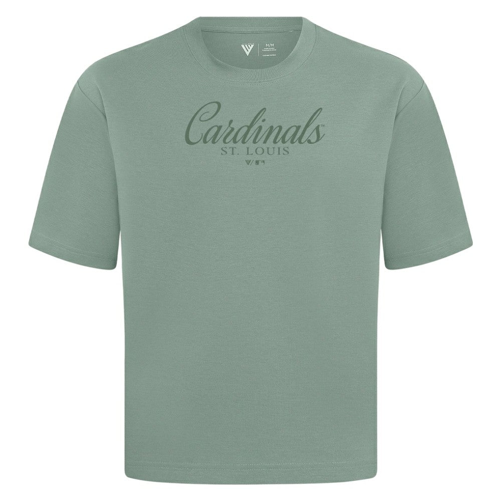 MLB St. Louis Cardinals Levelwear Ethereal Oversized Luxe Signature Knit T-Shirt