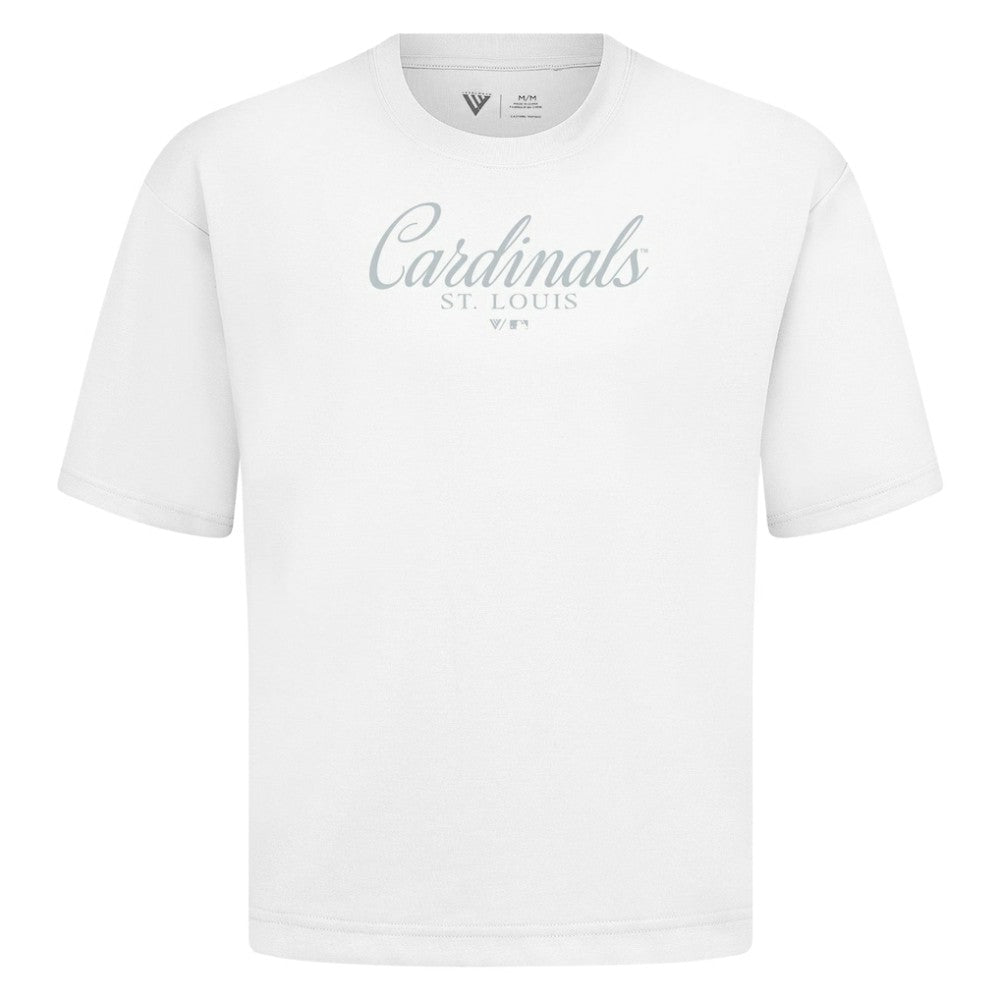 MLB St. Louis Cardinals Levelwear Ethereal Oversized Luxe Signature Knit T-Shirt