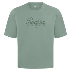 MLB Colorado Rockies Levelwear Ethereal Oversized Luxe Signature Knit T-Shirt