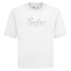 MLB Colorado Rockies Levelwear Ethereal Oversized Luxe Signature Knit T-Shirt