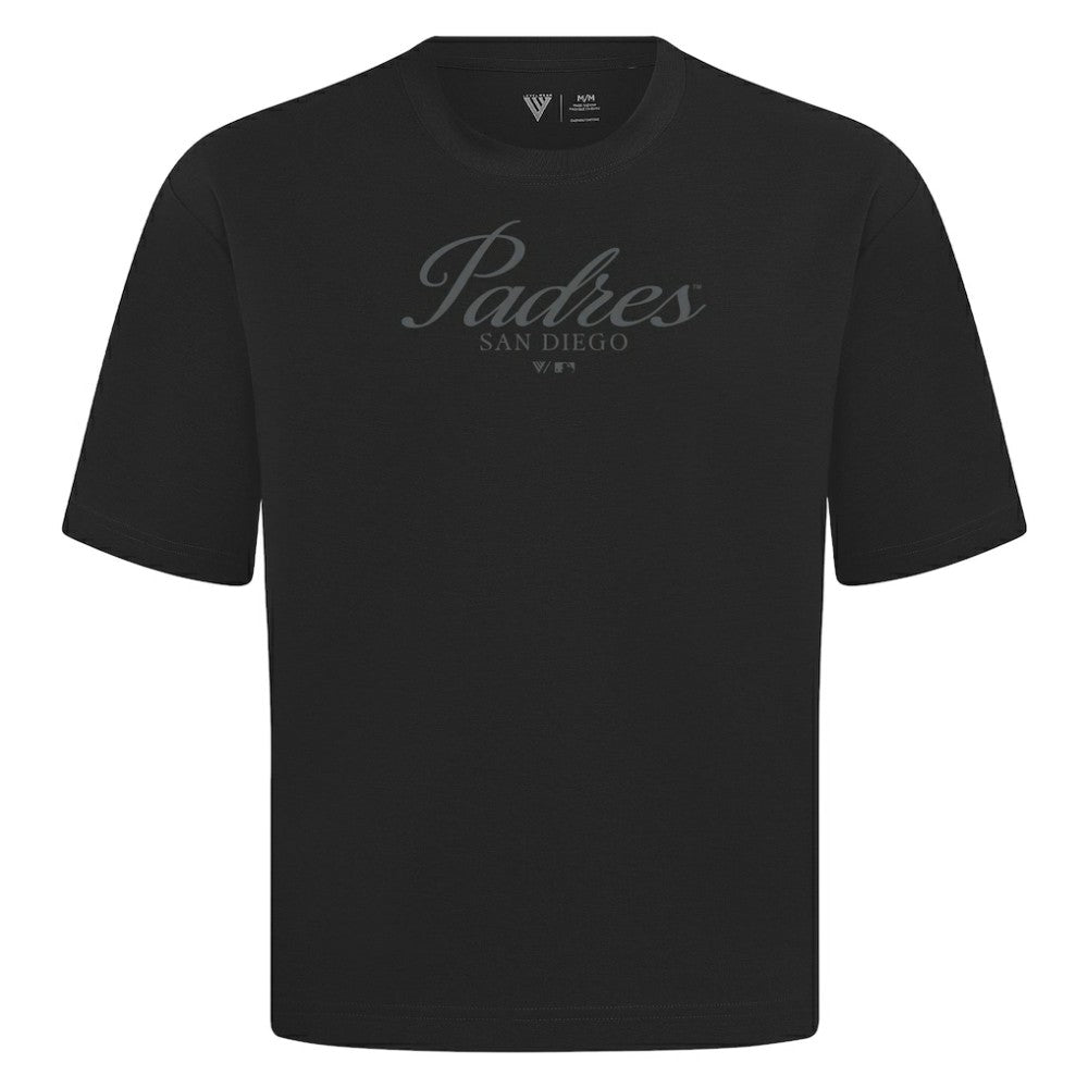 MLB San Diego Padres Levelwear Ethereal Oversized Luxe Signature Knit T-Shirt