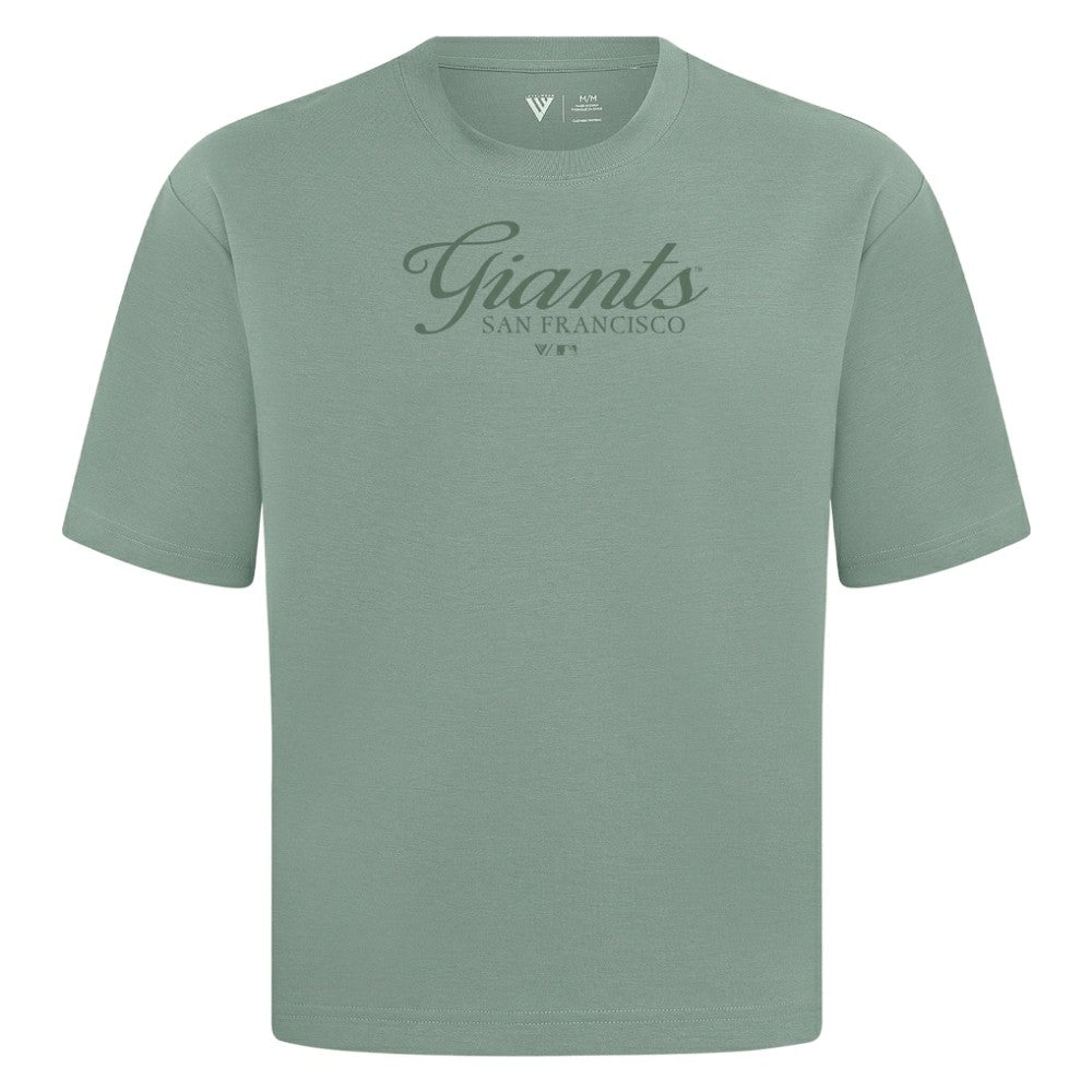 MLB San Francisco Giants Levelwear Ethereal Oversized Luxe Signature Knit T-Shirt