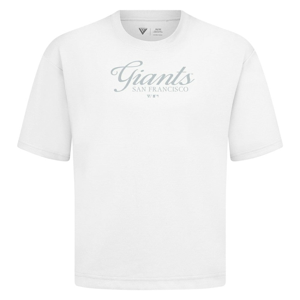 MLB San Francisco Giants Levelwear Ethereal Oversized Luxe Signature Knit T-Shirt