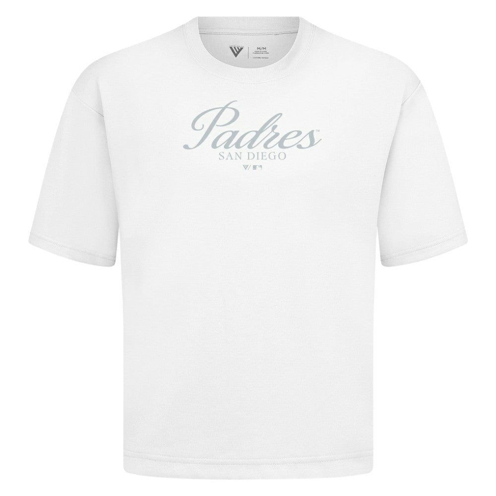 MLB San Diego Padres Levelwear Ethereal Oversized Luxe Signature Knit T-Shirt