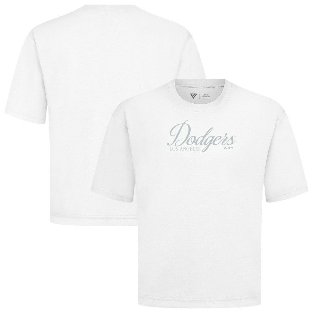 MLB Los Angeles Dodgers Levelwear Ethereal Oversized Luxe Signature Knit T-Shirt