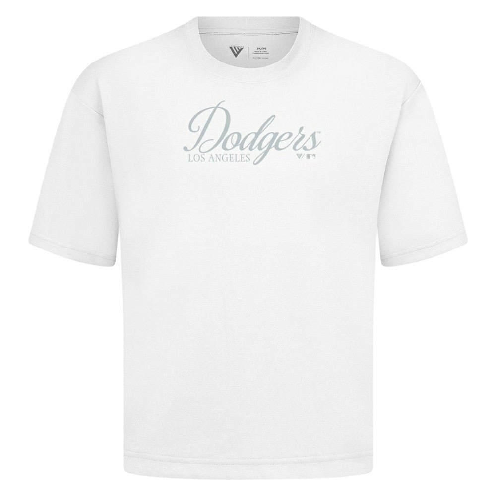 MLB Los Angeles Dodgers Levelwear Ethereal Oversized Luxe Signature Knit T-Shirt