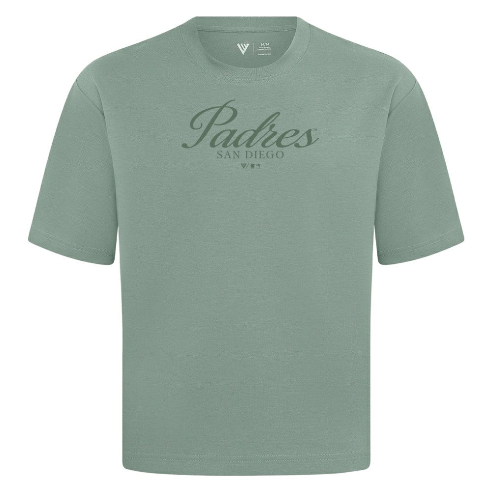 MLB San Diego Padres Levelwear Ethereal Oversized Luxe Signature Knit T-Shirt
