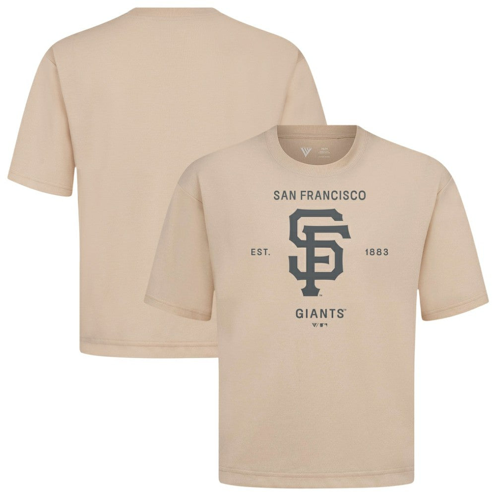 MLB San Francisco Giants Levelwear Crossway Oversized Luxe Signature Knit T-Shirt