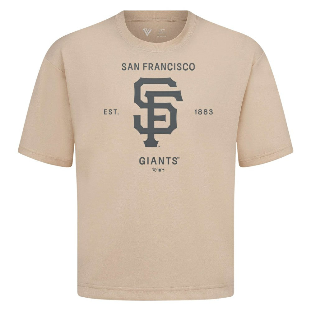 MLB San Francisco Giants Levelwear Crossway Oversized Luxe Signature Knit T-Shirt