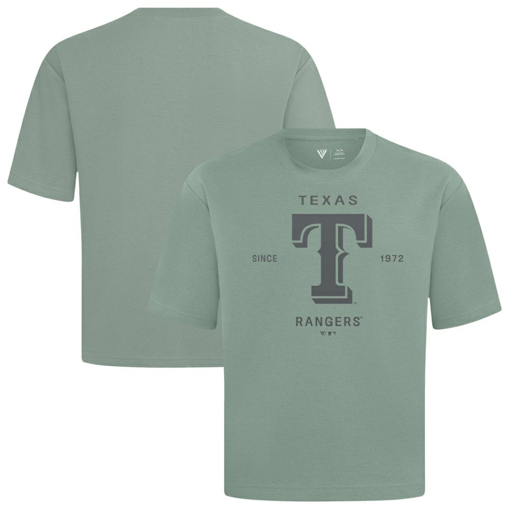 MLB Texas Rangers Levelwear Crossway Oversized Luxe Signature Knit T-Shirt