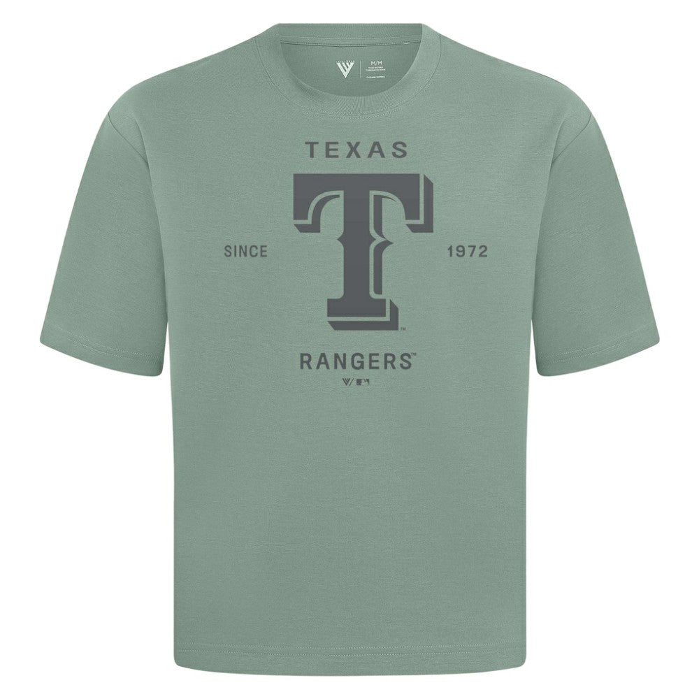 MLB Texas Rangers Levelwear Crossway Oversized Luxe Signature Knit T-Shirt