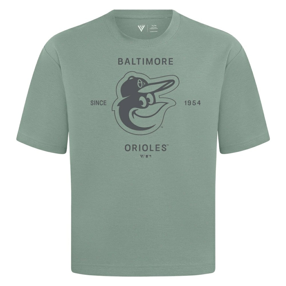 MLB Baltimore Orioles Levelwear Crossway Oversized Luxe Signature Knit T-Shirt